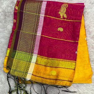 MAHESHWARI SILK SAREE WITH BLOUSE ( DESIGN 3)