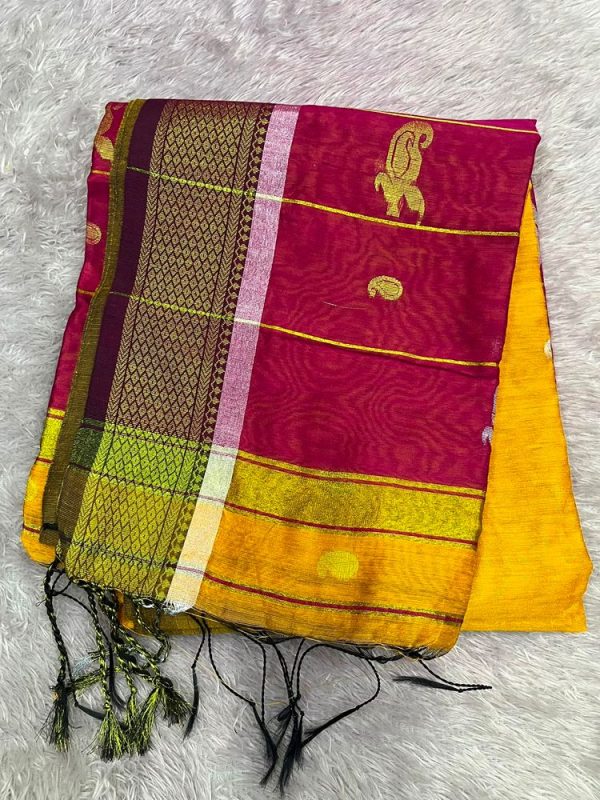 MAHESHWARI SILK SAREE WITH BLOUSE ( DESIGN 3)