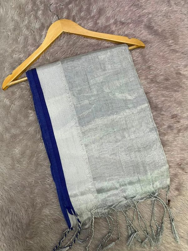 Tissue Border Saree ( 5.5 mtr without blouse )