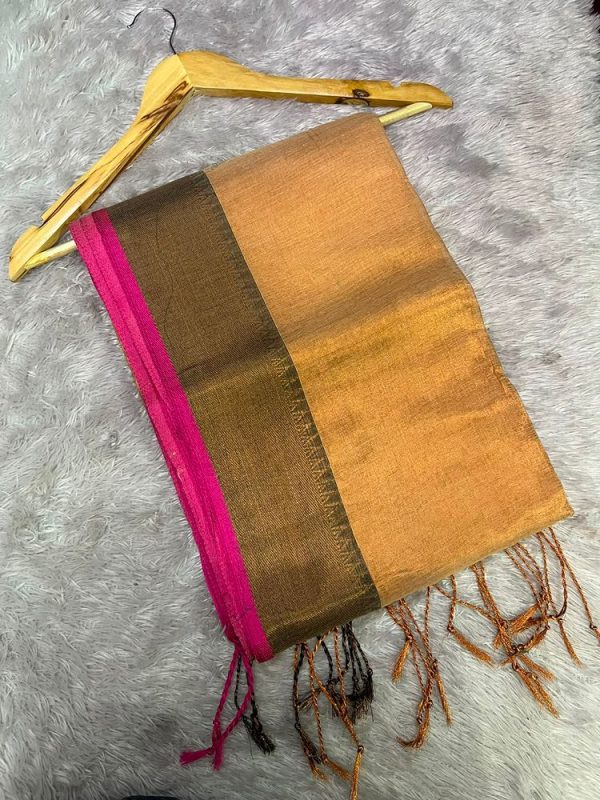 Tissue Border Saree ( 5.5 mtr without blouse )