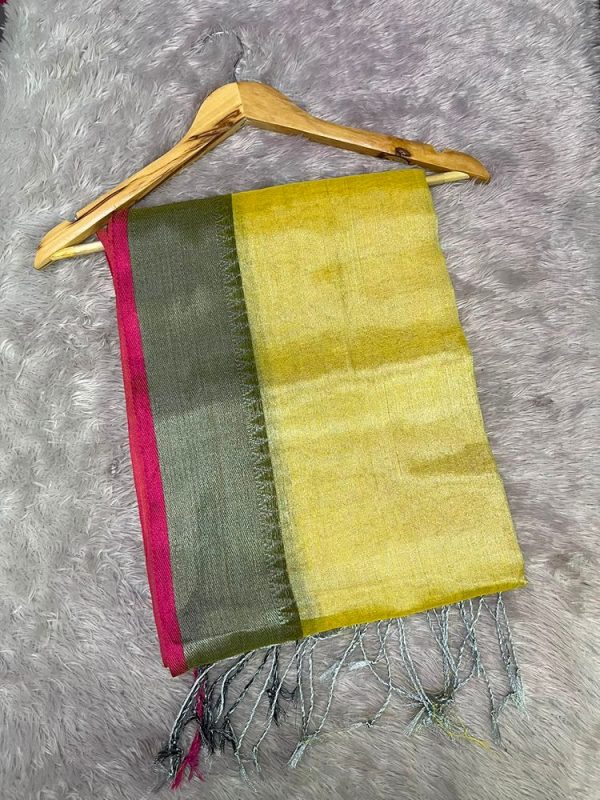 Tissue Border Saree ( 5.5 mtr without blouse )
