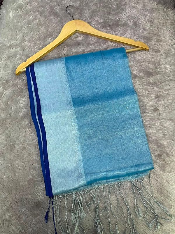 Tissue Border Saree ( 5.5 mtr without blouse )