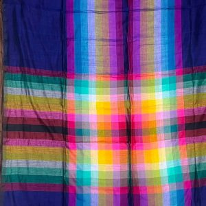 mull checks saree (5.5 mtr without blouse )