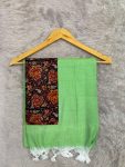 KHADI COTTON SAREE KALAMKARI BLOUSE
