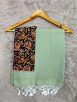 KHADI COTTON SAREE KALAMKARI BLOUSE