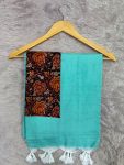 KHADI COTTON SAREE KALAMKARI BLOUSE