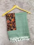 KHADI COTTON SAREE KALAMKARI BLOUSE