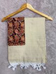KHADI COTTON SAREE KALAMKARI BLOUSE