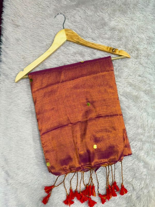 TISSUE SEQUINS SAREE