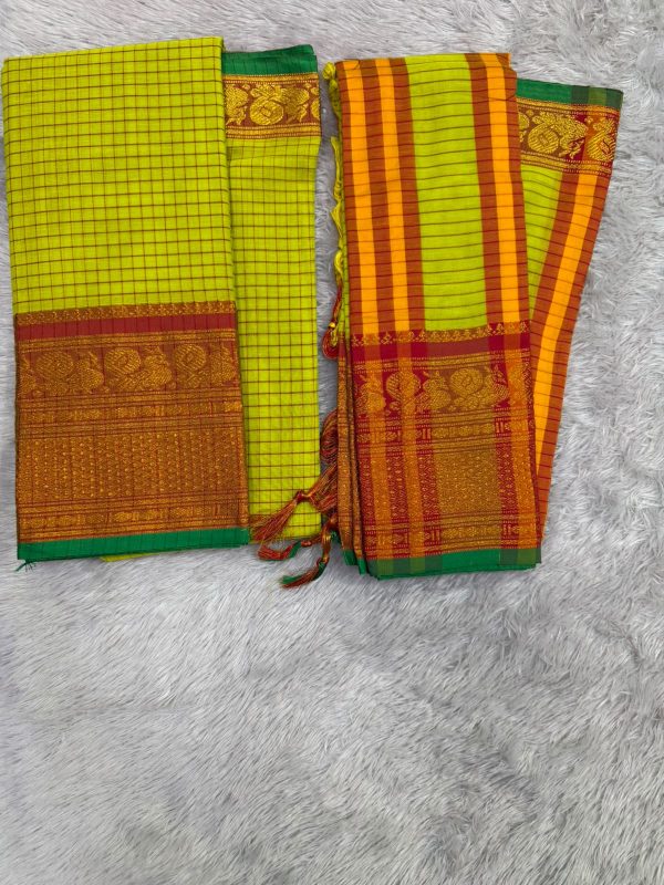 NARAYANPET CHECK SET (TOP 4.5 MTR DUPPATTA 2.5 MTR )