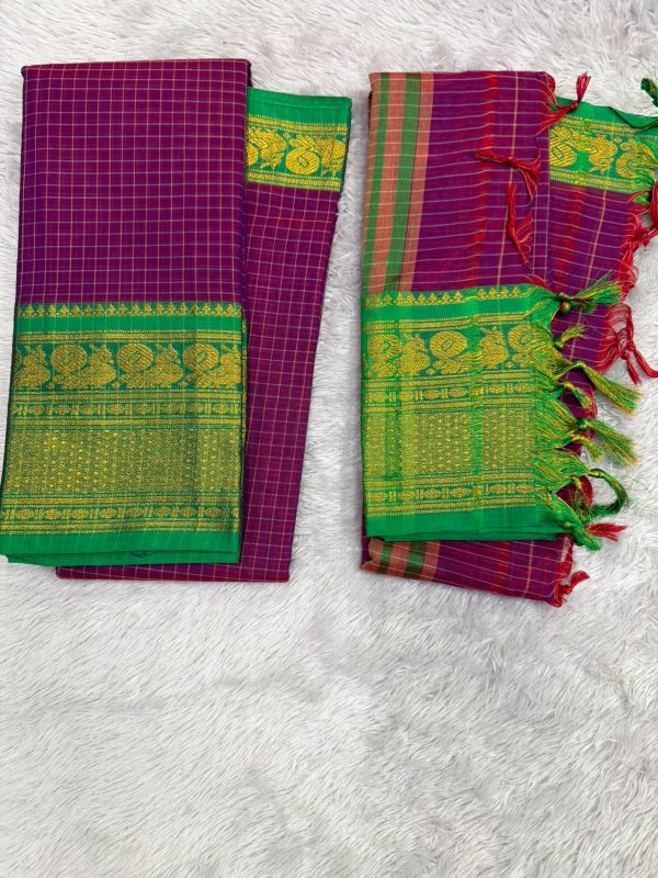 NARAYANPET CHECK SET (TOP 4.5 MTR DUPPATTA 2.5 MTR )