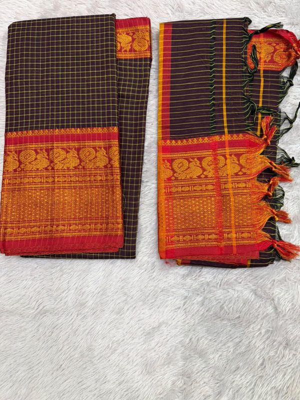 NARAYANPET CHECK SET (TOP 4.5 MTR DUPPATTA 2.5 MTR )