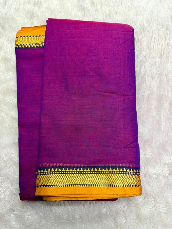 NARAYANPET SMALL BORDER SAREE (WITH BLOUSE 6.2 MTR )