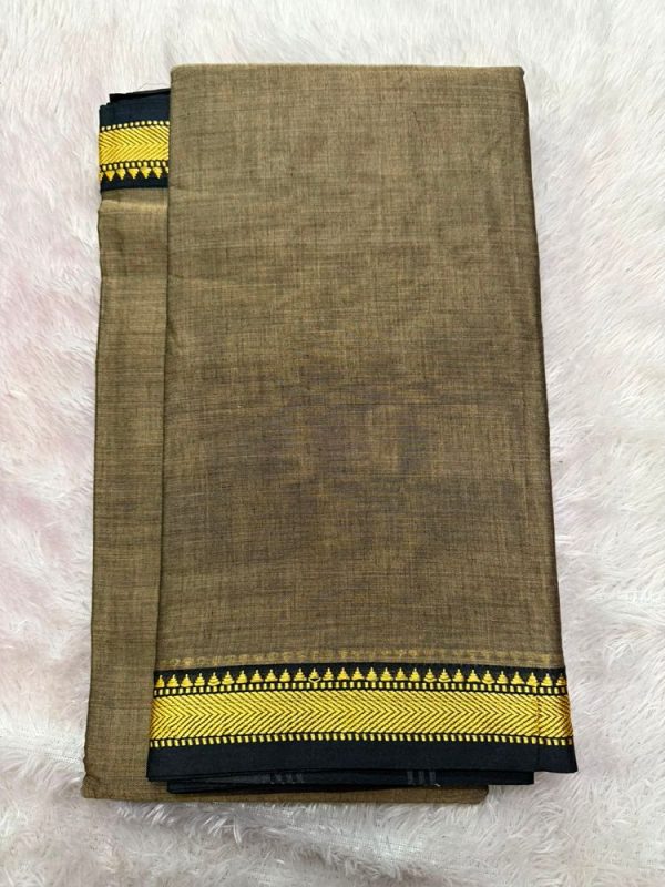 NARAYANPET SMALL BORDER SAREE (WITH BLOUSE 6.2 MTR )
