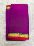 NARAYANPET SMALL BORDER SAREE (WITH BLOUSE 6.2 MTR )