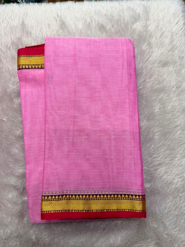 NARAYANPET SMALL BORDER SAREE (WITH BLOUSE 6.2 MTR )