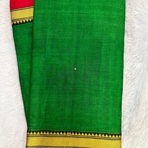 NARAYANPET SMALL BORDER SAREE (WITH BLOUSE 6.2 MTR )