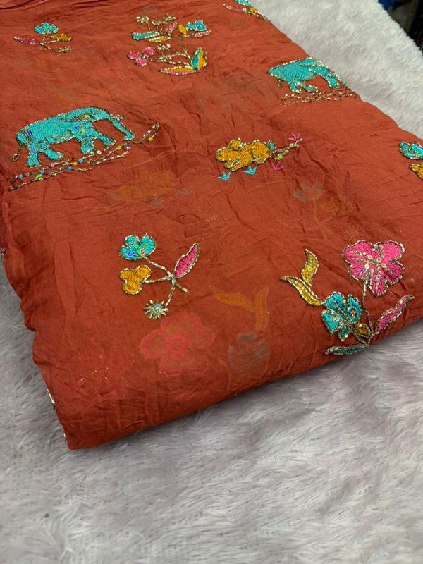soft crush elephant pipe beed ( 44" width )