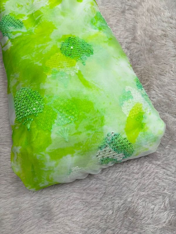 Organza shibori sequins9( 44 "width )