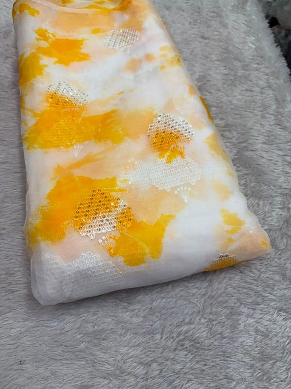 Organza shibori sequins9( 44 "width )