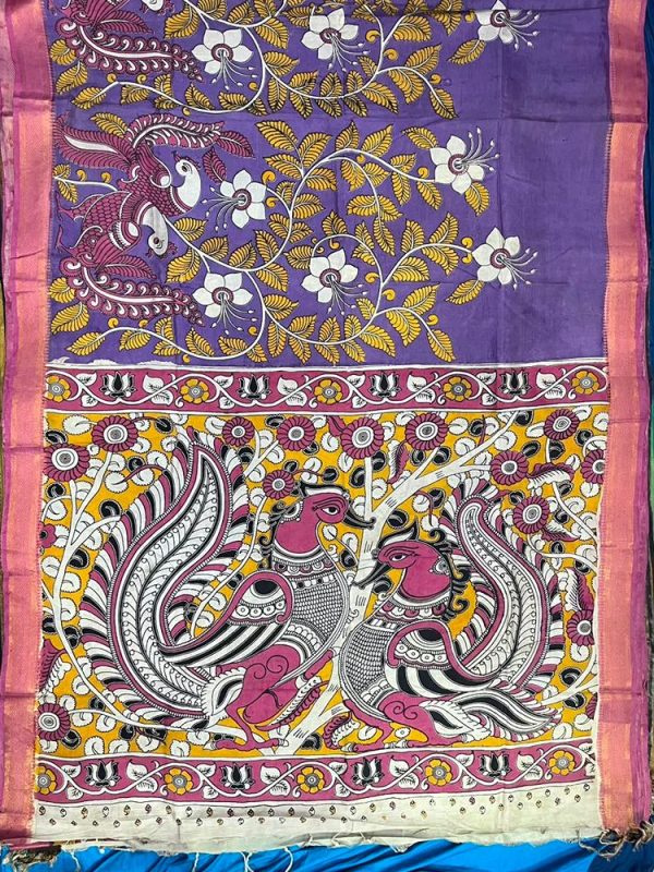 Chennur Silk Kalamkari Saree Nizam Border ( 6.20 mtr )