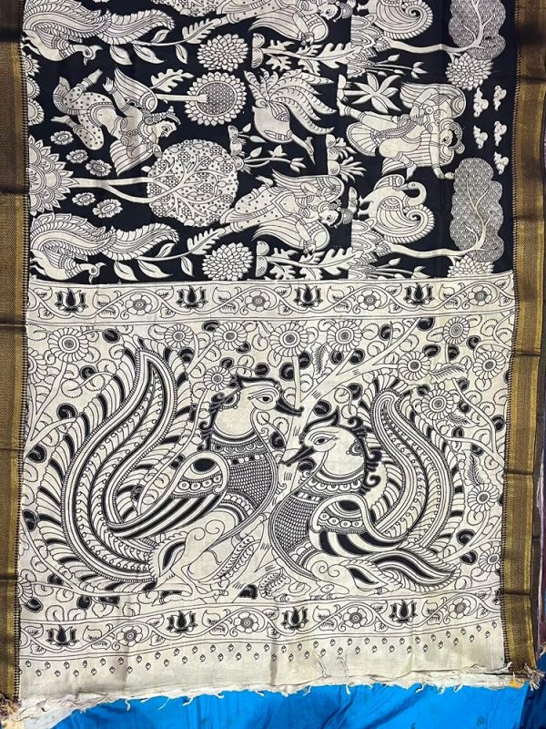 Chennur Silk Kalamkari Saree Nizam Border ( 6.20 mtr )