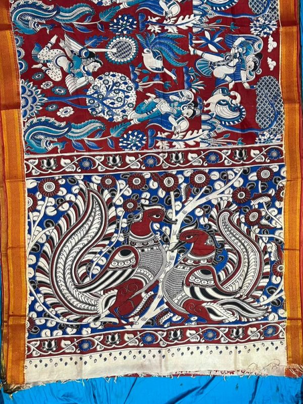 Chennur Silk Kalamkari Saree Nizam Border ( 6.20 mtr )