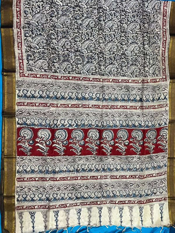 Chennur Silk Kalamkari Saree Nizam Border ( 6.20 mtr )