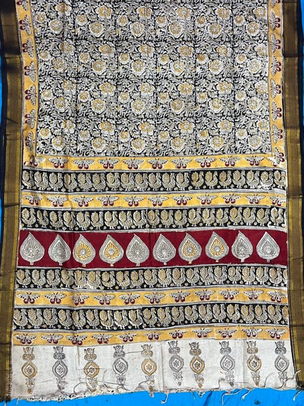 Chennur Silk Kalamkari Saree Nizam Border ( 6.20 mtr )
