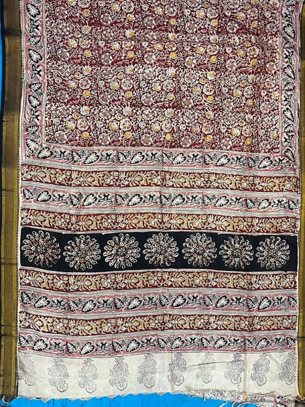 Chennur Silk Kalamkari Saree Nizam Border ( 6.20 mtr )