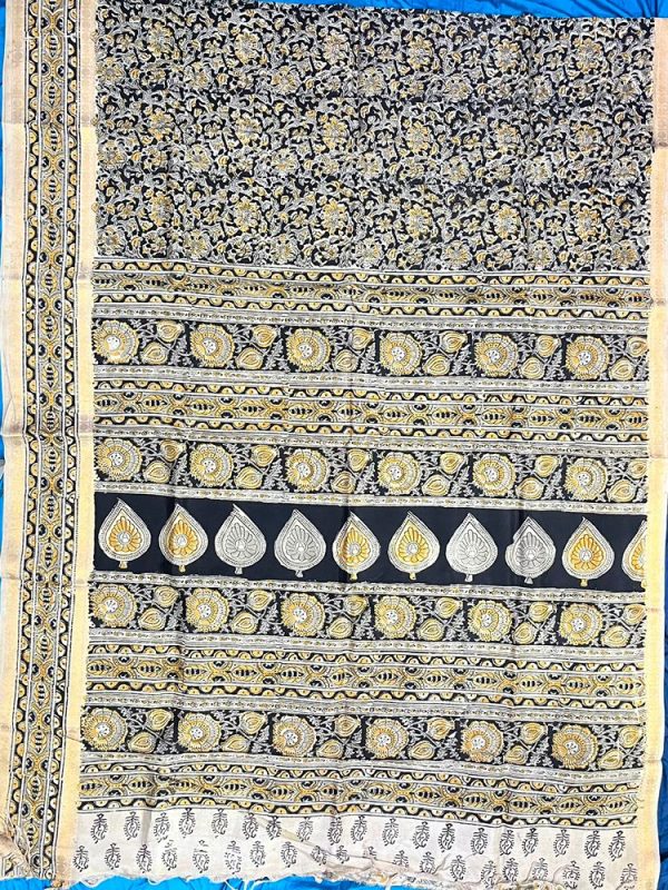 Chennur Silk Kalamkari Saree Nizam Border ( 6.20 mtr )