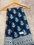 INDIGO COTTON SAREE ( WITH BLOUSE )