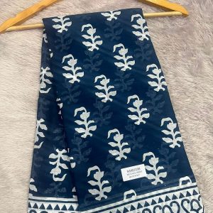 INDIGO COTTON SAREE ( WITH BLOUSE )