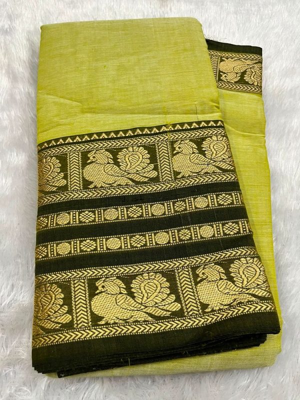 Narayanpet Premium Border Saree (with blouse 6.2 mtr )