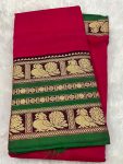 Narayanpet Premium Border Saree (with blouse 6.2 mtr )