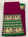 Narayanpet Premium Border Saree (with blouse 6.2 mtr )