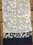 KALAMKARI CHENNUR SILK NIZAM BORDER DUPPATA(DESIGN2)