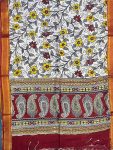 KALAMKARI CHENNUR SILK NIZAM BORDER DUPPATA(DESIGN2)