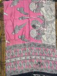 KALAMKARI CHENNUR SILK NIZAM BORDER DUPPATA(DESIGN2)