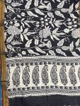 KALAMKARI CHENNUR SILK NIZAM BORDER DUPPATA (DESIGN1)