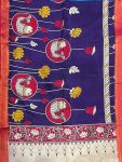 KALAMKARI CHENNUR SILK NIZAM BORDER DUPPATA (DESIGN1)