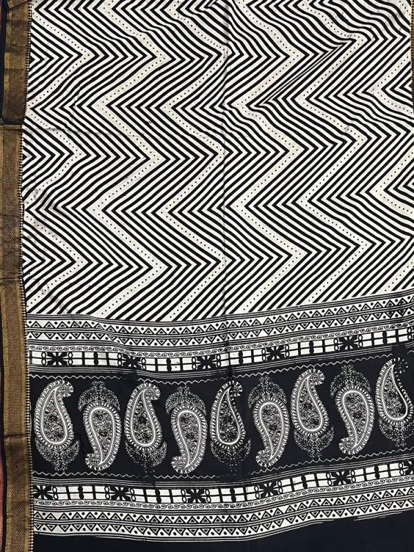 KALAMKARI CHENNUR SILK NIZAM BORDER DUPPATA (DESIGN1)