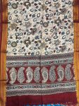 KALAMKARI CHENNUR SILK NIZAM BORDER DUPPATA (DESIGN1)