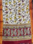 KALAMKARI CHENNUR SILK NIZAM BORDER DUPPATA (DESIGN1)