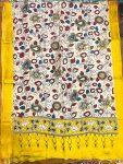 KALAMKARI CHENNUR SILK NIZAM BORDER DUPPATA (DESIGN1)