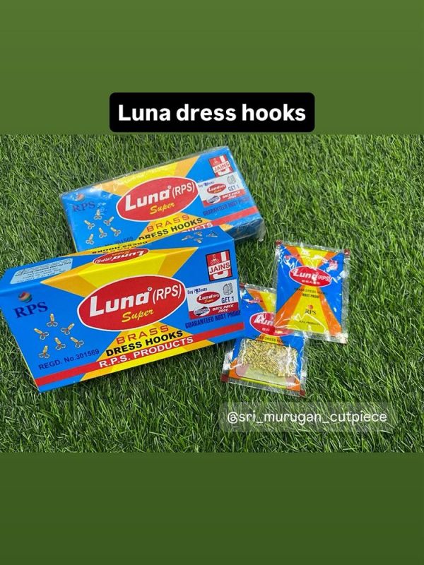 luna dress hook box (pack of 15 pockets brass yellow )